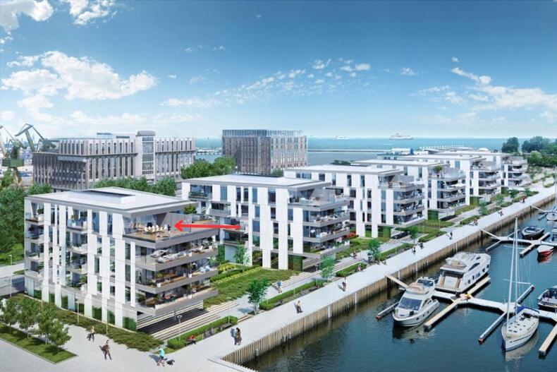 Apartament Faltom 26 Yacht Park Z Tarasem กดิเนีย ภายนอก รูปภาพ
